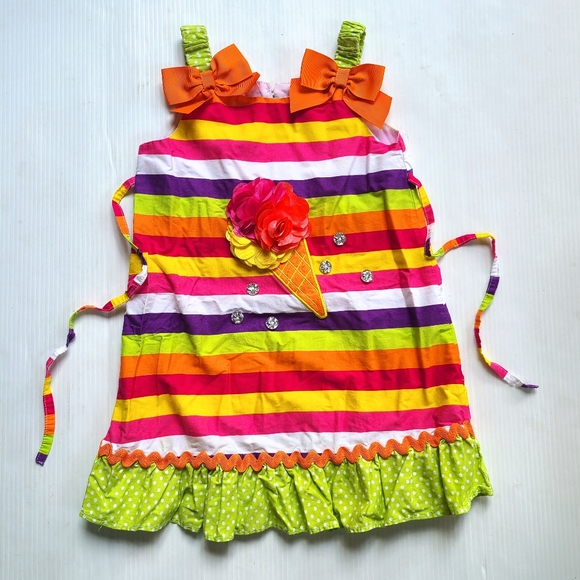 YOUNGLAND rainbow striped ice cream cone dress - Picture 2 of 6